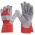 155, Kiváló szürke marhahasíték rakodókesztyű piros vászon, erős igénybevételre 155