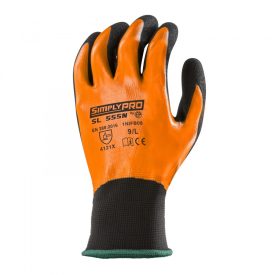   1NIFB DUPLARÉTEGŰ VÉGIG NARANCS NITRIL MÁRTOTT munkavédelmi kesztyű, Szerelőkesztyű