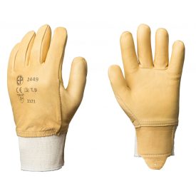   Víztaszító színmarhabőr kesztyű elasztikus pamut csuklómandzsettával