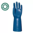 Érdesített PVC védőkesztyű, 34 cm-es, kék, sav-, lúg-, olajálló 3768-70-es ***KIFUTÓ***