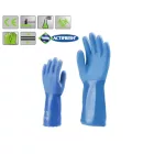 Érdesített PVC védőkesztyű, 34 cm-es, kék, sav-, lúg-, olajálló 3768-70-es ***KIFUTÓ***