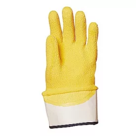   3801 MÁRTOTT SÁRGA LATEX, CSÚSZÁSBIZTOS munkavédelmi kesztyű, SZELLŐZŐ KÉZHÁT