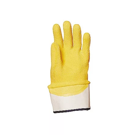 3801 MÁRTOTT SÁRGA LATEX, CSÚSZÁSBIZTOS munkavédelmi kesztyű, SZELLŐZŐ KÉZHÁT