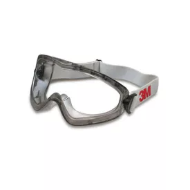   3M munkavédelmi gumipántos vegyszerálló szemüveg 3M2890A zárt, víztiszta acetát,