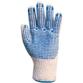   4348-50 munkavédelmi kesztyű poliészter/pamut tenyéren csúszás elleni pöttyözés gumírozott mandzsetta