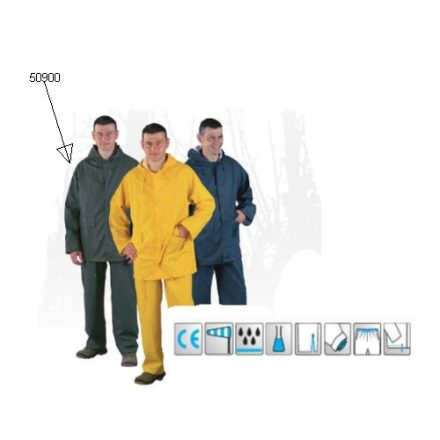 50922, Vízhatlan, hajlékony PU/PVC esőruha, erős 300 g/m2 anyag, varrott plusz hegesztett, kék
