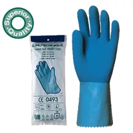 Vegyszerálló latex kesztyű