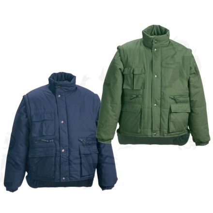 Coverguard munkaruha POLENA SLEEVE zöld, kék vagy fekete színű lecippzározható ujjú kabát, S, Zöld