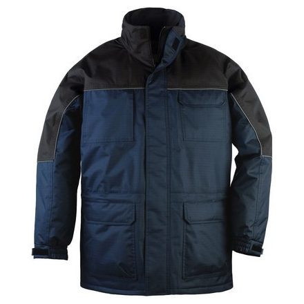 RIPSTOP  sötétkék/fekete kabát, szakadásbiztos anyag, polárbélés, méret: XXXL, szín: Kék/fekete