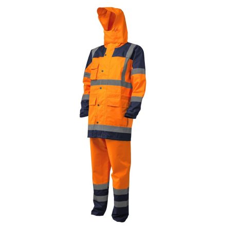 HYDRA HI-VIZ PE MUNKAVÉDELMI ESŐÖLTÖNY NARANCS/KÉK M (7HYDOM), méret: M, szín: narancs/kék