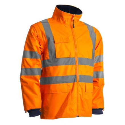 KANATA 4/1 HI-VIZ NARANCS/KÉK PE MUNKAVÉDELMI KABÁT L (7KANOL), méret: L, szín: Narancssárga/kék