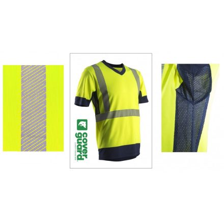 7KOMYXL,  KOMO HI-VIZ SÁRGA RÖVID UJJÚ PÓLÓ_XL