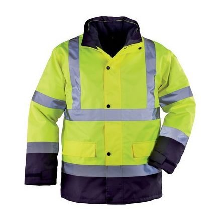 Coverguard jól láthatósági ROADWAY 3/1 FLUO PE KABÁT Jólláthatósági 7ROP, XXL, Sárga/kék