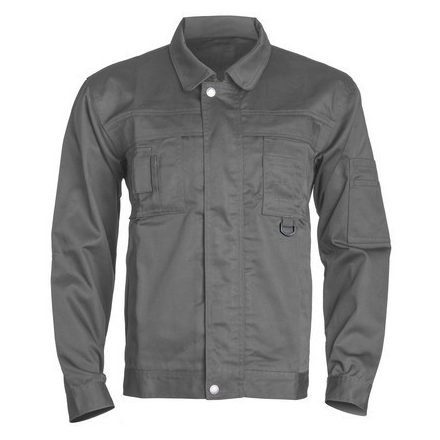 Class kabát, cipzáras plusz patentos, 8 zseb,  plusz derékon hátsó nagy rekesz, XXXL, Szürke