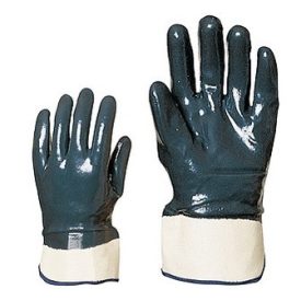   9619 merev mandzsettás végig mártott kék NITRIL Coverguard munkavédelmi kesztyű