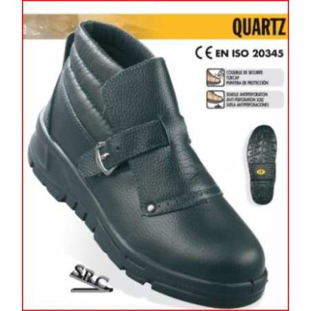 QUARTZ (S3 SRA) lábfejvédős bőr hegesztőbakancs, gyorscsattal 9QUAR /LEP24, méret: 42