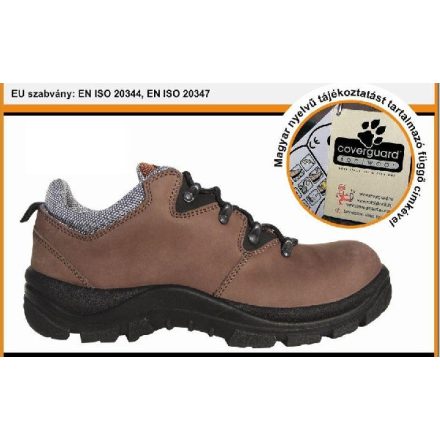 TRIP (S3) nubukbőr félcipő, trekking fazon, acélkapli, talplemez, kényelmes talpbélés LEP78, 40