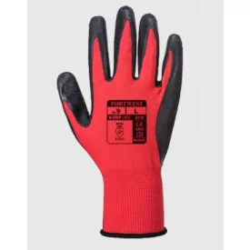   A174 Portwest Flex Grip latex munkavédelmi kesztyű, Varratmentes, vízálló tenyér