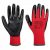 A310R8RL, Nylon nitril tenyérmártott kesztyű A310, Piros/fekete, L