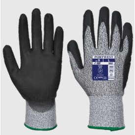   A665 Portwest Továbbfejlesztett Cut 5 vágásbiztos munkavédelmi kesztyű, E szintű EN388:2016 szabvány szerinti vágásbiztosság ANSI A6. Nitril hab tenyér bevonat