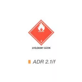 Gyúlékony gázok ADR 2.1/f