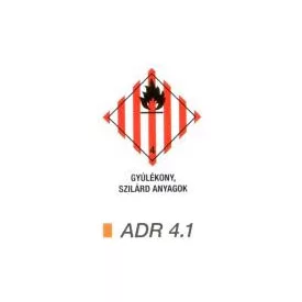 Gyúlékony, szilárd anyag ADR 4.1