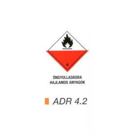 Öngyulladásra hajlamos anyag ADR 4.2