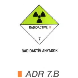 Radioaktív anyag ADR 7.B