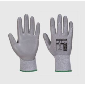   AP31 Portwest Senti Cut Lite vágásbiztos munkavédelmi kesztyű, B szintű vágásbiztos, PU bevonattal száraz vagy enyhén olajos környezethen. Elasztikus kötött mandzsetta.
