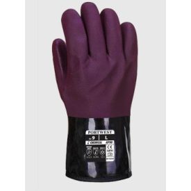   AP90 Portwest Chemtherm munkavédelmi kesztyű, Vegyszerálló, Polár béléssel és dupla tenyér bevonattal