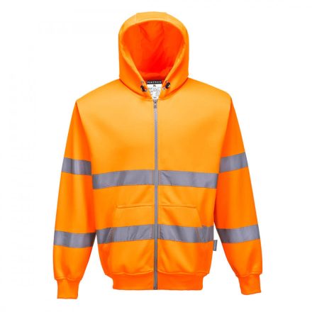 B305ORRXXL, Portwest B305 Hi vis zippzáros munkavédelmi pulóver jól láthatósági/Jólláthatósá