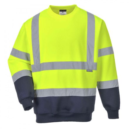 B306YNRXXXL, B306-s Portwest, Kéttónusú Hivis pulóver, Jólláthatósági