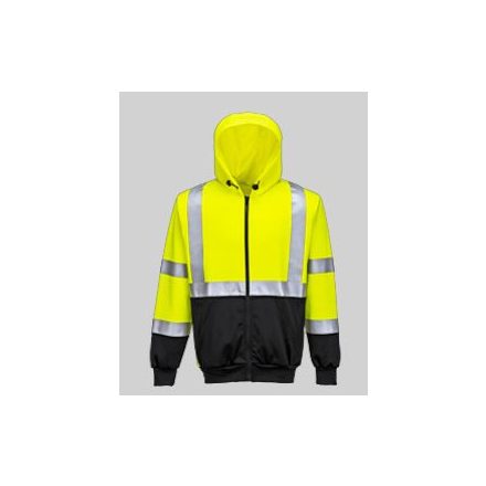 B315YBR4XL, B315 - Hi-Vis kéttónusú kapucnis pulóver