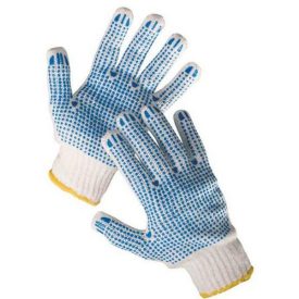   C0106000499080, QUAIL kötött védőkesztyű teljes pöttyös - 8