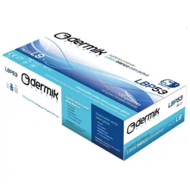   DERMIK - LB53 egyszerhasználatos latex kesztyű 100 db/csomag Púdermentes