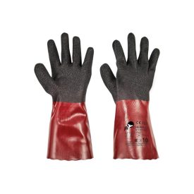   CHERRUG munkavédelmi kesztyű Vegyszerálló PVC A tökéletes fogásbiztonságot az egyedülálló "nitril grip" technológia biztosítja.