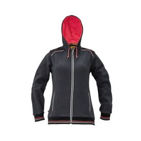   KNOXFIELD LADY kapucnis pulóver antracit/piros (C03060069A000x)