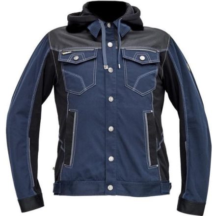 NEURUM CLASSIC ÚJ férfi kabát kapucnival. rugalmas anyag, divatos - Navy kék, méret: 50, szín: Navy