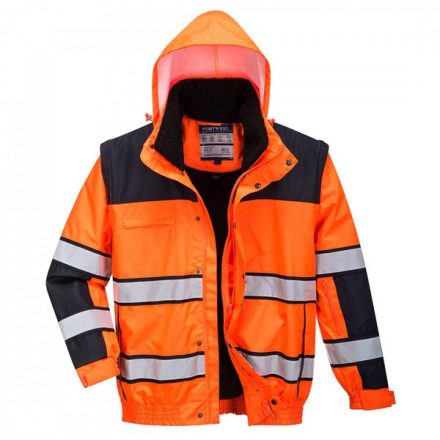 C466OBR4XL, Hi-Vis Classic Bomber dzseki, Modaflame Jólláthatósági Pólóing, Jólláthatósági