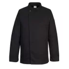 Portwest, Surrey Chef Jacket  L/S, Black, XL-s