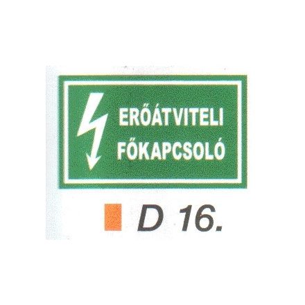 Eröátviteli fökapcsoló D16