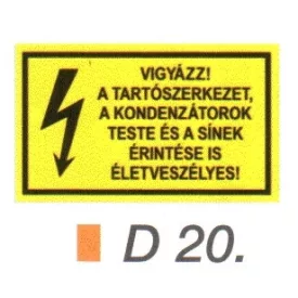 Kisméretü veszélyre figyelmeztetö matrica