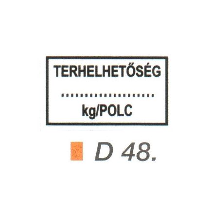 Terhelhetöség ... kg/polc D48