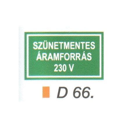 Szünetmentes áramforrás 230 V D66