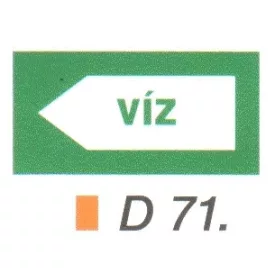 Csövezeték jelölése - víz D71