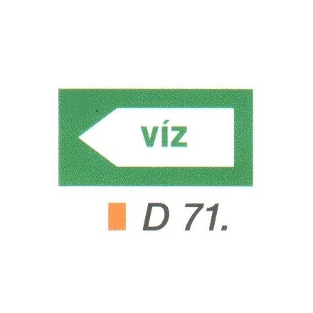 Csövezeték jelölése - víz D71