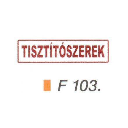 Tisztítószerek F103