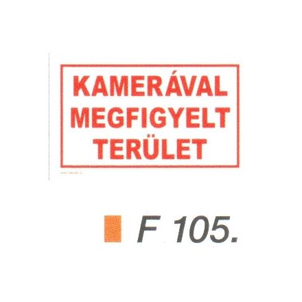Kamerával megfigyelt terület F105