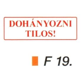 Dohányozni tilos! F19