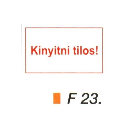 Kinyitni tilos! F23